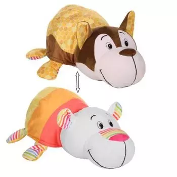 Плюшевая игрушка из серии Вывернушка Ням-Ням 2-в-1 Хаски с ароматом медовой глазури-Полярный мишка с ароматом фруктового мороженого, 40 см.