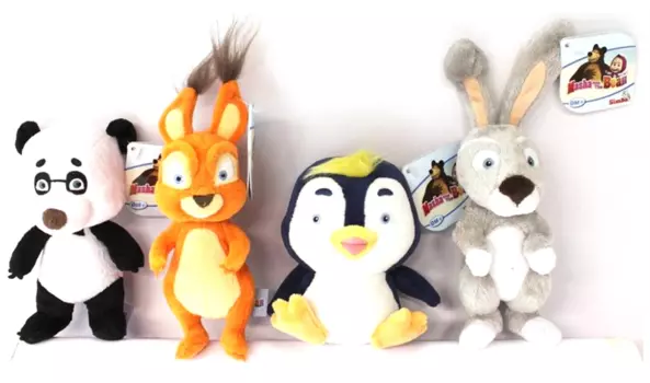 Плюшевая игрушка-погремушка «Маша и Медведь», 4 вида