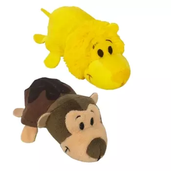 Плюшевая игрушка Вывернушка Ням-Ням 2 в 1 – Лев с ароматом лимона-Мартышка с ароматом шоколадного молочного коктейля, 12 см