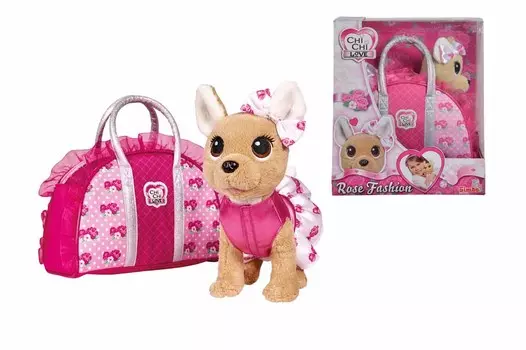 Плюшевая собачка Chi-Chi love - Модная собачка, 20 см, с сумочкой