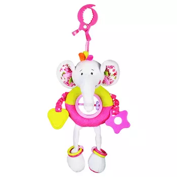 Подвеска большая с прорезывателями и погремушками - Слоненок Тим