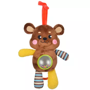 Подвеска-погремушка музыкальная с зеркальцем - Мишка