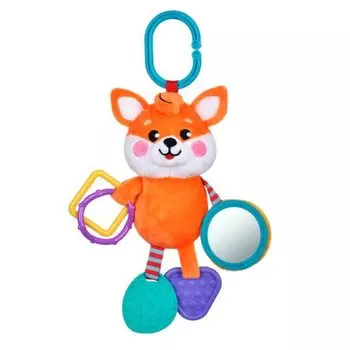 Подвеска с силиконовым прорезывателем и зеркальцем Лисенок