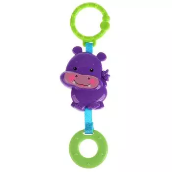 Погремушка со съемным кольцом Бегемотик
