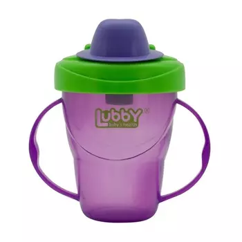 Поильник-непроливайка с ручками – Классика, твердый носик, 175 мл, фиолетовый