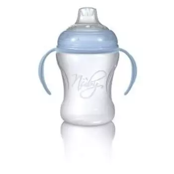 Поильник с силиконовым носиком-непроливайкой и съемными ручками,цвет розовый