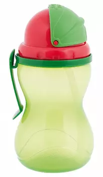 Поильник спортивный зеленый 370 мл, 12+