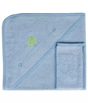 Полотенце уголок и варежка - Happy Happy, 100 % хлопок, 75 х 75 см