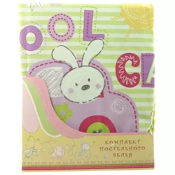 Постельное белье Cool Car, 3 предмета, цвет - зеленый