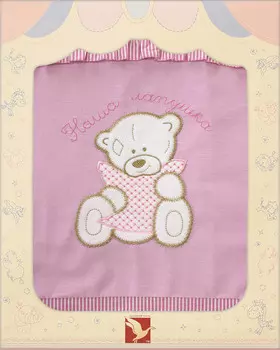 Постельное белье Лапушки, 3 предмета, цвет – розовый