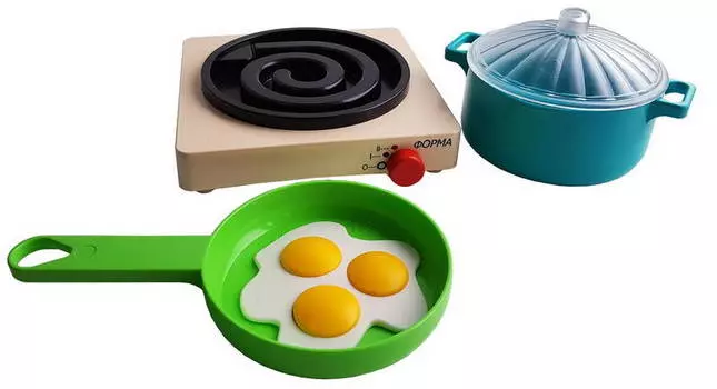 Посуда с плитой - Летний