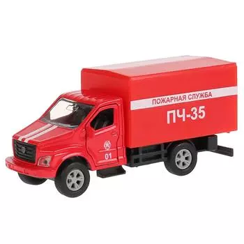 Пожарная машина ГАЗ Газон Next 14,5 см, открываются двери, металлическая инерционная