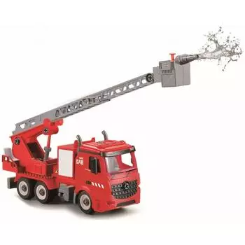 Пожарная машина-конструктор, фрикционный, свет, звук, вода, 1:12