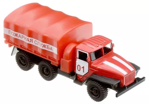 Пожарная машина УРАЛ 12 см, металлическая инерционная