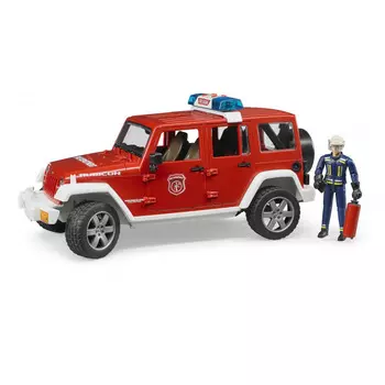 Пожарный внедорожник Bruder Jeep Wrangler Unlimited Rubicon, с фигуркой