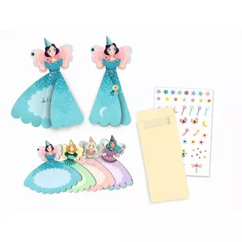 Пригласительные открытки – Феи, 8 шт. с конвертами