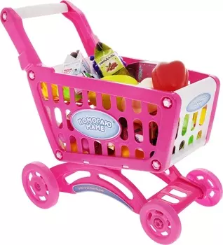 Продуктовая корзина-тележка «Помогаю Маме», 53 предмета