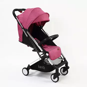 Прогулочная коляска Nuovita Anima, Малиновый, Серебряный