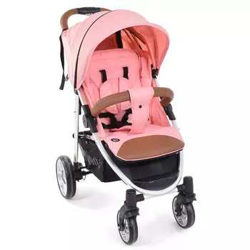 Прогулочная коляска Nuovita Corso, цвет персиковый, шасси серебристое