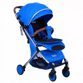 Прогулочная коляска Nuovita Giro Lux, Синий, Серебряный