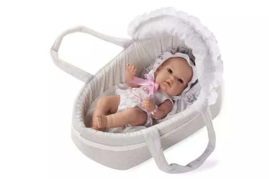 Пупс из коллекции Elegance, 33 см, виниловое тело, с элементами Swarovski, в люльке-переноске