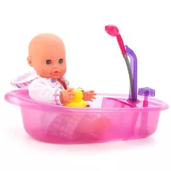 Пупс из серии Hello Kitty 33 см., пьет и писает, закрывает глазки, с ванной и аксессуарами )