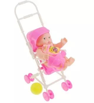 Пупс Мой малыш, в наборе с коляской )