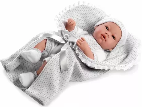 Пупс виниловый из серии Elegance в одежде, с конвертом и соской, 42 см.