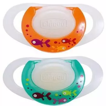 Пустышка силиконовая от 4 месяцев, ярких цветов, 2 шт.