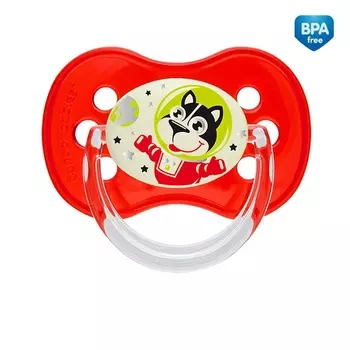 Пустышка силиконовая симметричная - Космос, 0-6 месяцев