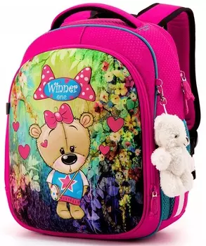 Ранец Winner One 6011 с брелоком мишка