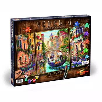 Раскраска по номерам – Триптих, Венеция - город в Лагуне, 50 х 80 см