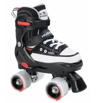 Раздвижные ролики-квады Hudora - Roller Skate, черный, 32-35