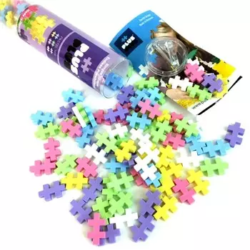 Разноцветный 3D конструктор, пастель, 100 деталей