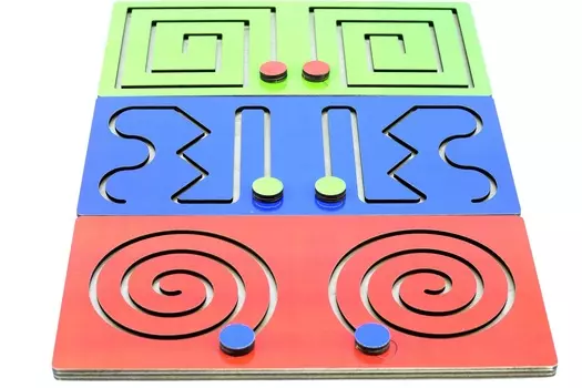 Развивающая деревянная игрушка Полушарные доски, 3 шт