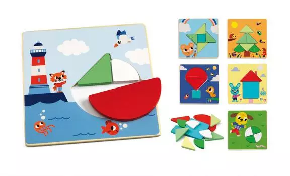 Развивающая игра - Пазл-Танграм мини