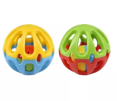 Развивающая игрушка Мяч-погремушка, диаметром 8,6 см.