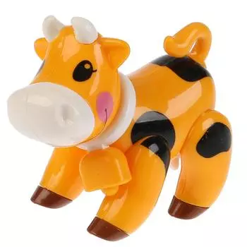 Развивающая крутилка Корова, оранжевый цвет