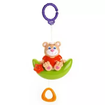 Развивающая заводная погремушка - Медвежонок на луне со звуком