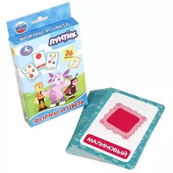 Развивающие карточки - Лунтик. Формы и цвет