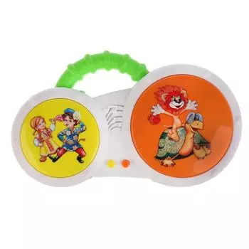 Развивающий барабан, 24 любимые песни и потешки, свет и звук