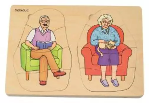 Развивающий Пазл "Дедушка и бабушка"