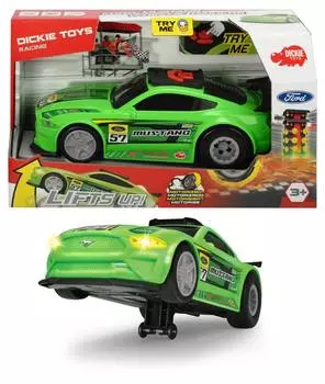 Рейсинговый автомобиль Ford Mustang, моторизованный, свет и звук, 25,5 см.