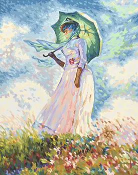 Репродукция - Дама с зонтиком, Клод Моне, 40 х 50 см