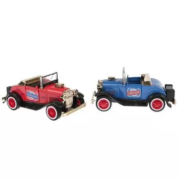 Ретроавто 12 см, свет и звук, открываются двери, инерционное, несколько цветов