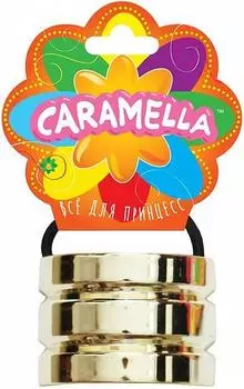 Резинка для волос золотая, размер 6 х 4,5 см