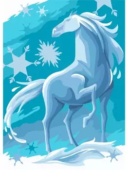 Рисование по номерам на холсте Русская Живопись серия Мини - Водяной Нокк, 15 х 21 см