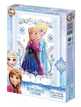 Рисунок с пайетками - Ледяная магия