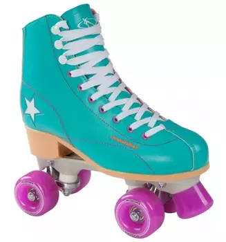 Ролики-квады Hudora Rollschuh Roller Disco, 42, gr?n/lila