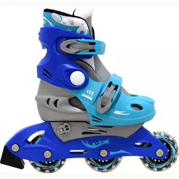 Роликовые коньки Black Aqua РА-101, цвет сине-голубой, размер 26-29